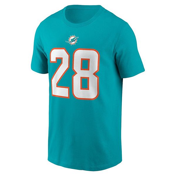 Футболка с именем и номером игрока de'von achane aqua miami dolphins Nike — фото 3
