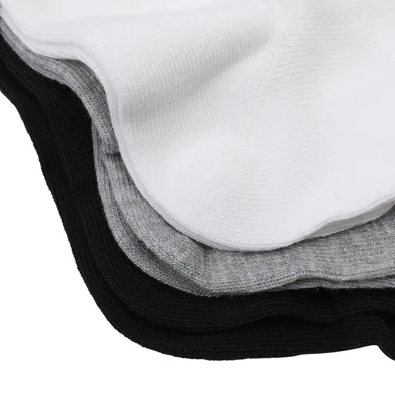 Носки низкие унисекс, набор из 3 пар Adidas, 1 Set 3 Pack (Black+Medium Heather Gray+White) — фото 4