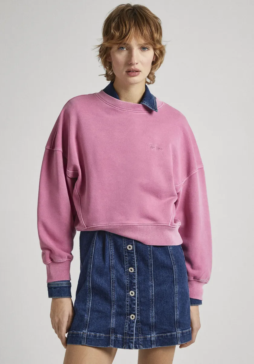 

Толстовка Pepe Jeans "LYNETTE", стираный вид, цвет English Rose