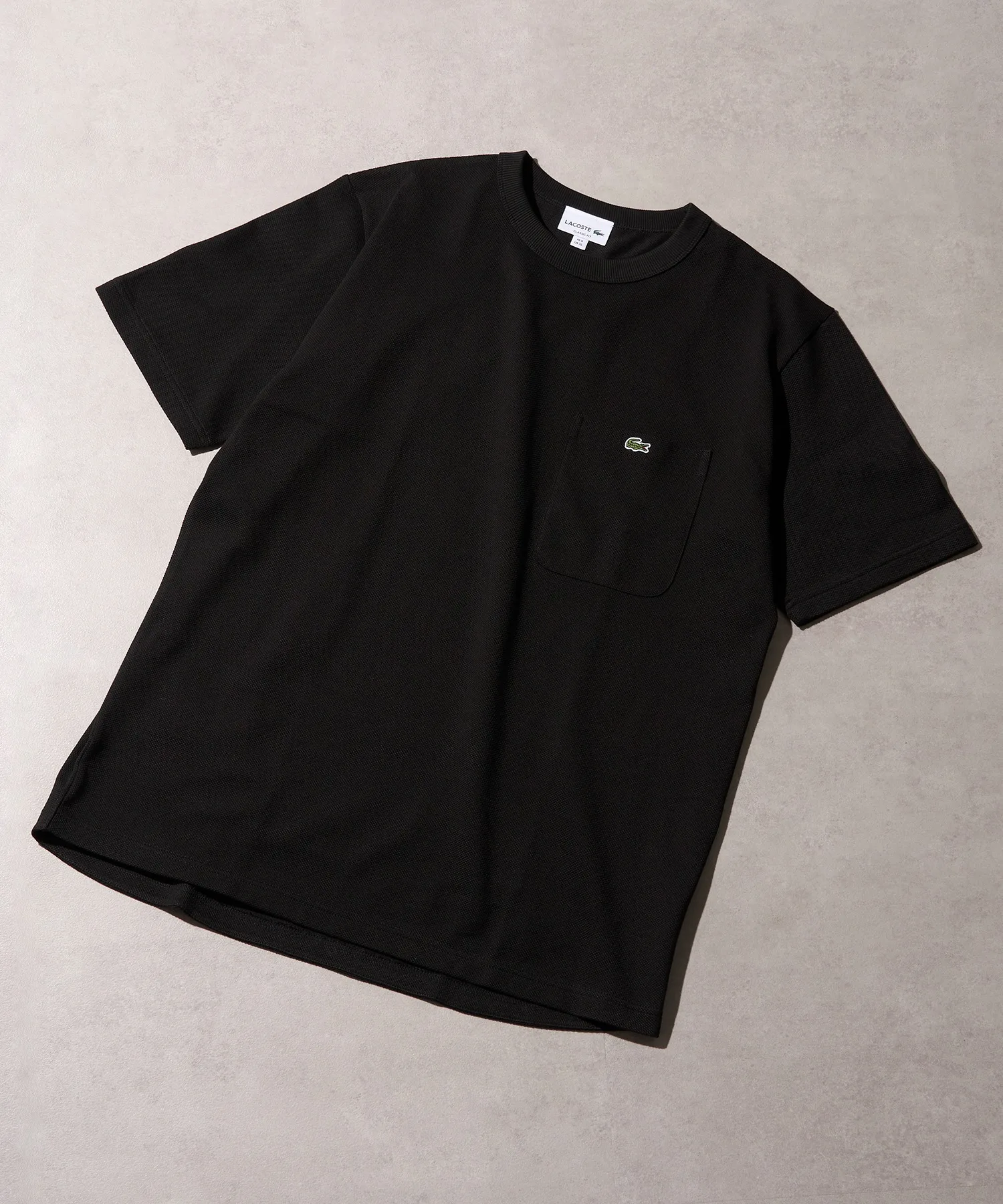 Унисекс футболка LACOSTE с карманом хлопковая белая — фото 2
