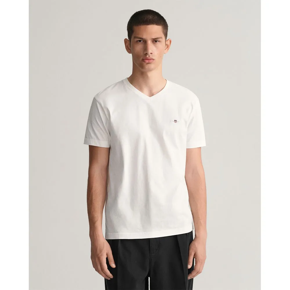 

Футболка Gant Shield short sleeve v neck, белый