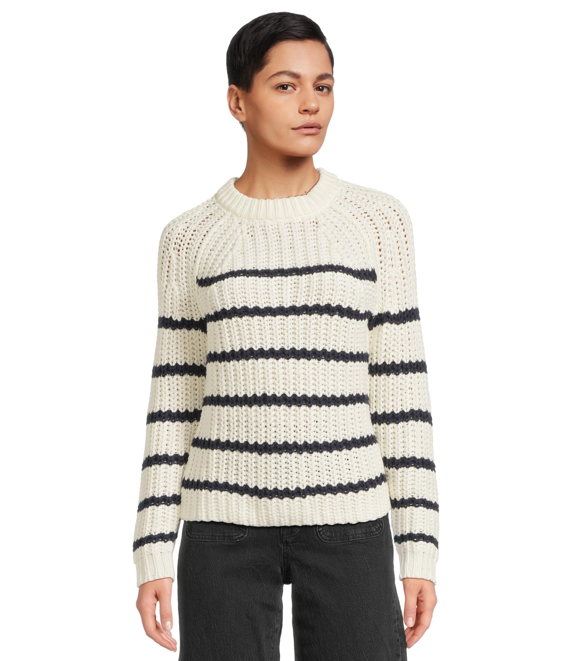 

Свитер Tommy Bahama Zoe Cotton Stripe Crew, Vanilla Ice