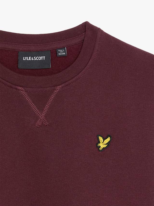 Детский хлопковый свитшот с круглым вырезом Lyle & Scott, Z562 Burgundy — фото 3