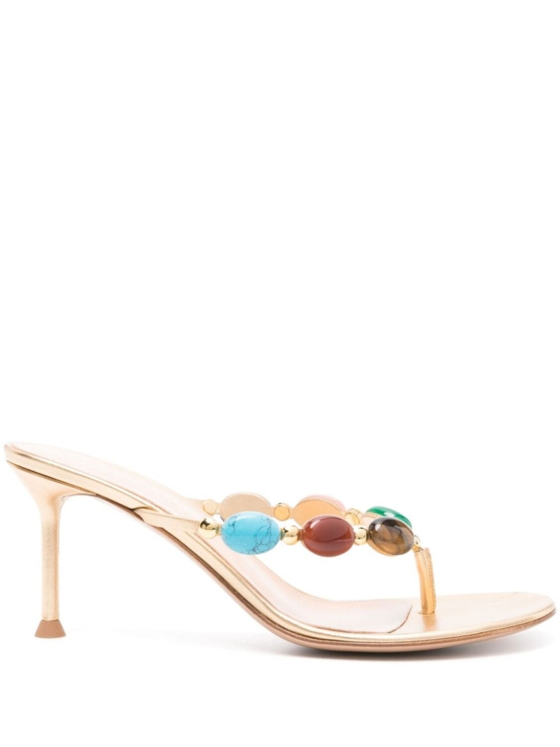 

Gianvito Rossi босоножки Shanti Thong 70, золотистый