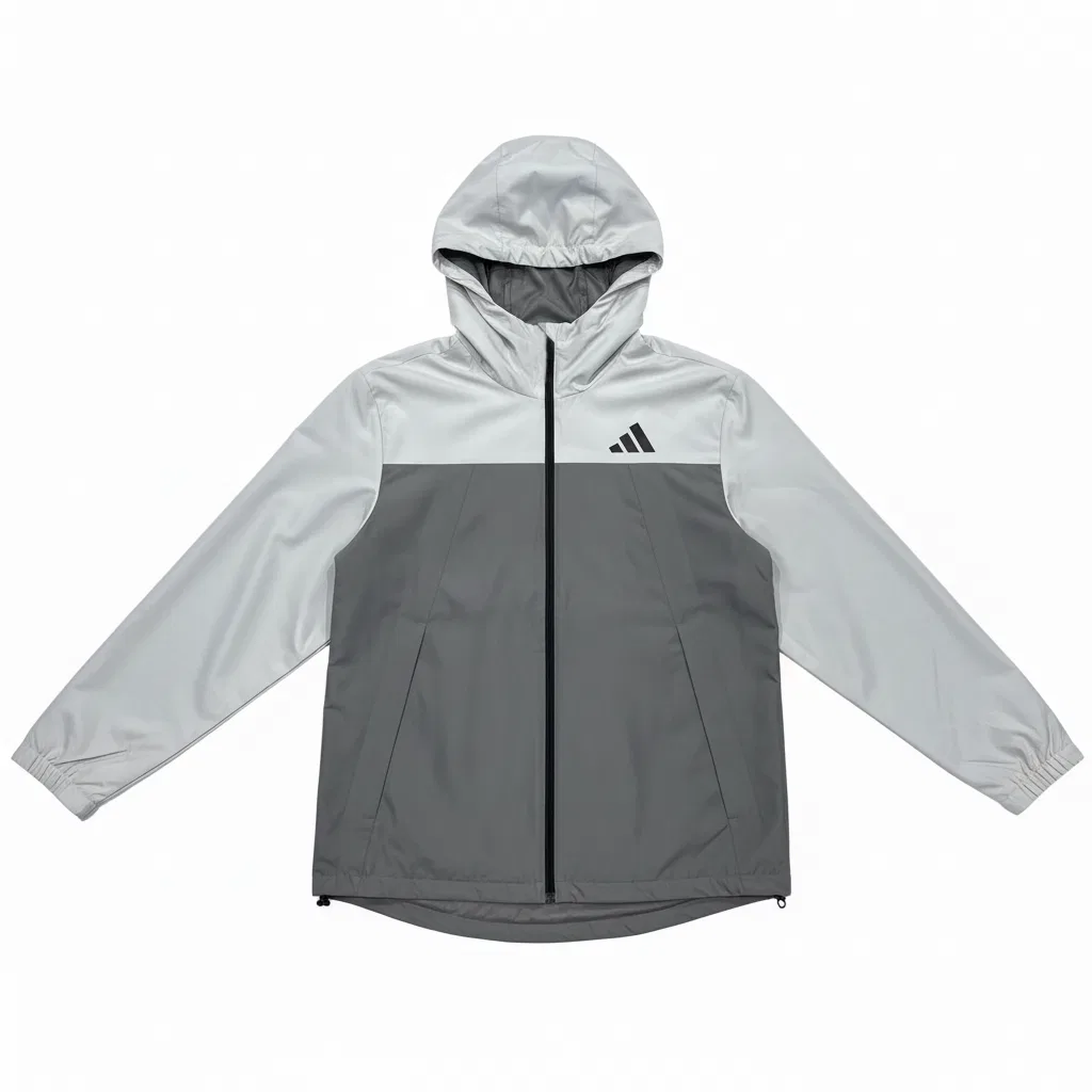 Куртка унисекс серая и черная с капюшоном Adidas, Gray & Black