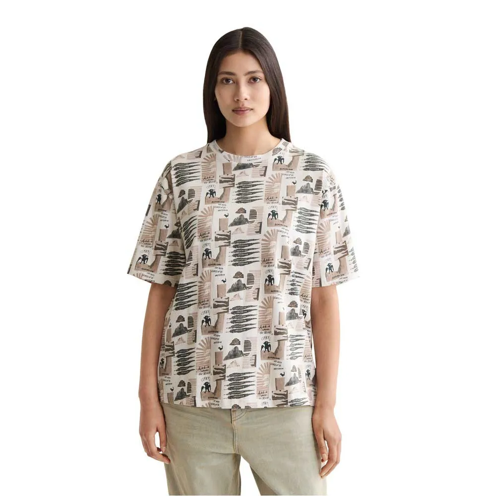 

Футболка с коротким рукавом Scotch & Soda All Over Printed Loose Fit, бежевый