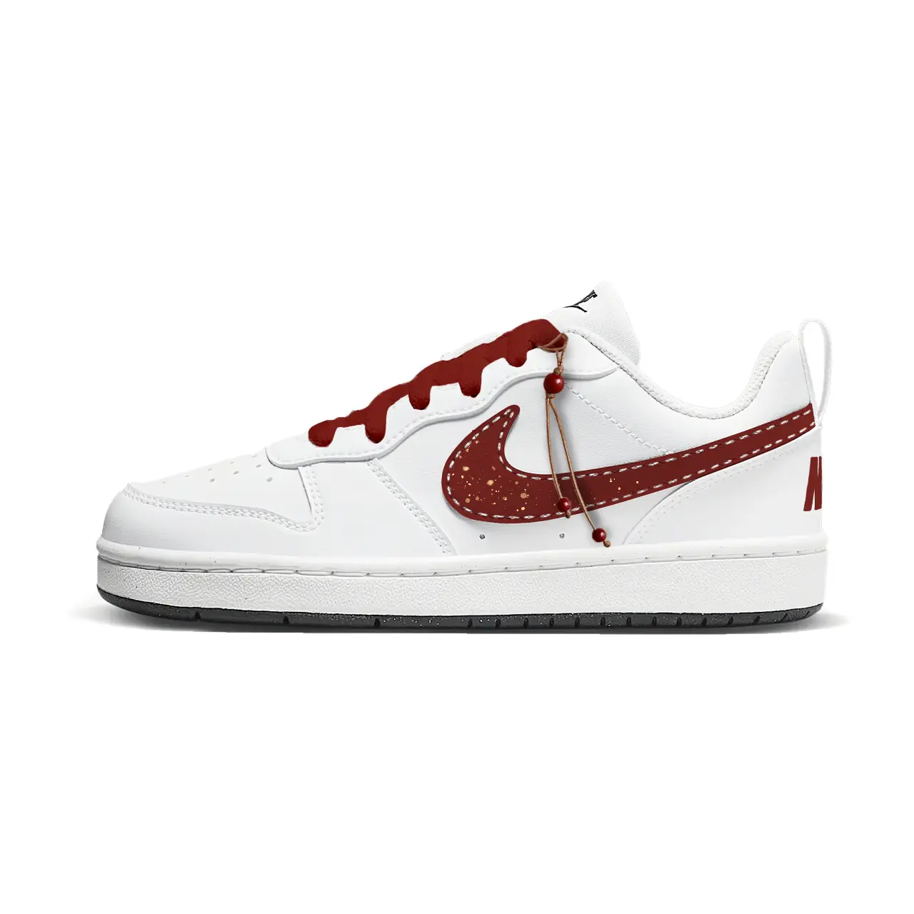 

Nike Детские скейтбордистские кроссовки Court Borough Showa Records с низким верхом, износостойкие, красные, для подростков