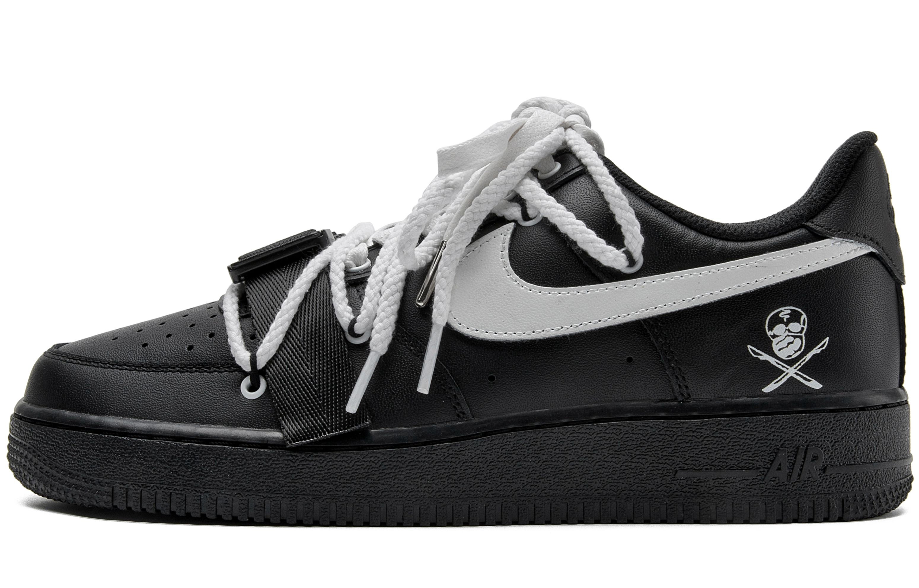 

Кроссовки Nike Air Force 1 Skateboard Shoes Unisex Low-Top Black, Черный, Кроссовки Nike Air Force 1 Skateboard Shoes Unisex Low-Top Black