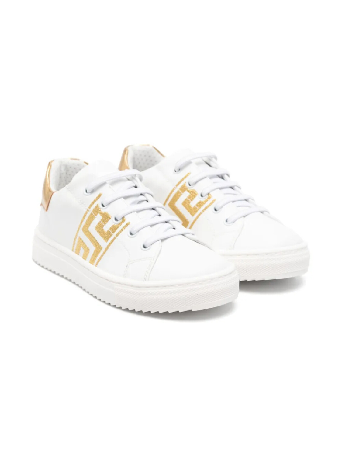 

Кроссовки Versace Kids с вышивкой Greca, белый