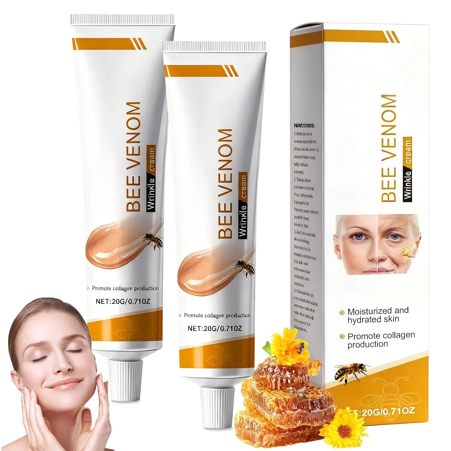 Крем для лица Housn — С пчелиным ядом для лица и шеи, . , 2Pcs-Yl, 20 г