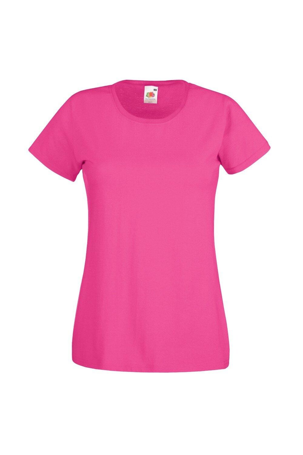 

Легкая футболка с короткими рукавами Lady-Fit Fruit of the Loom, розовый