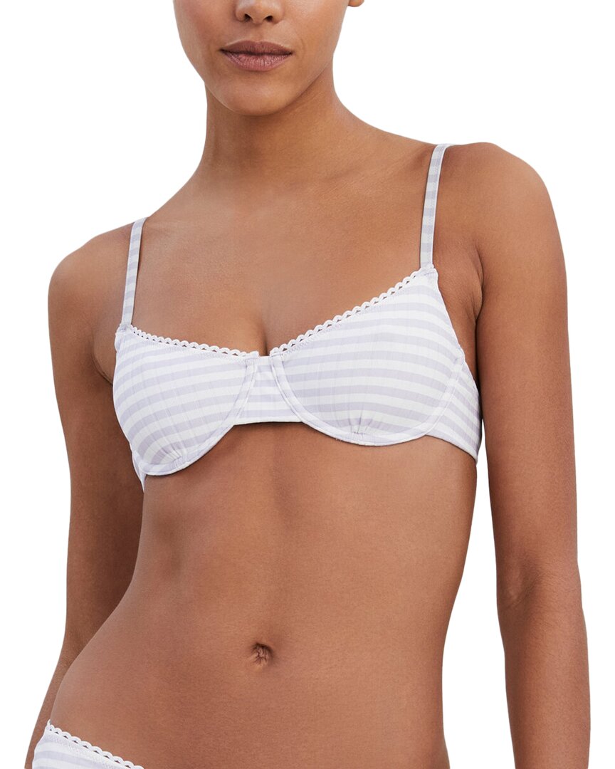 

Однотонный и полосатый топ бикини Daphne Solid & Striped, фиолетовый