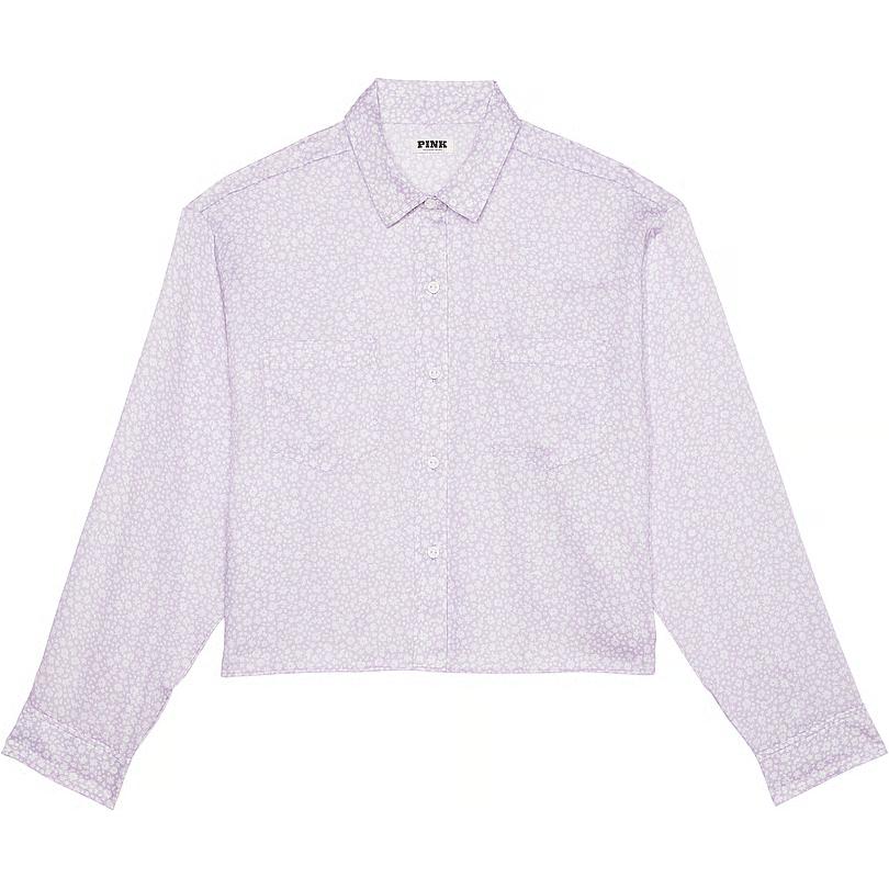 

Victoria'S Secret Женская пижамная толстовка с длинными рукавами PINK TENCEL светло-фиолетового цвета