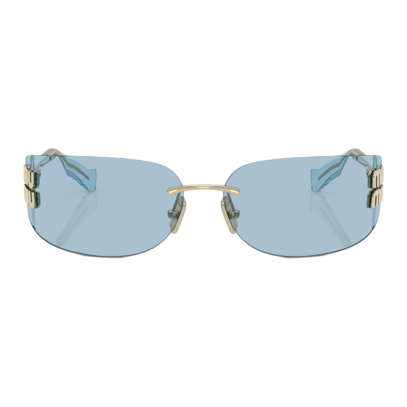 

MIU MIU Прямоугольные солнцезащитные очки, Gold