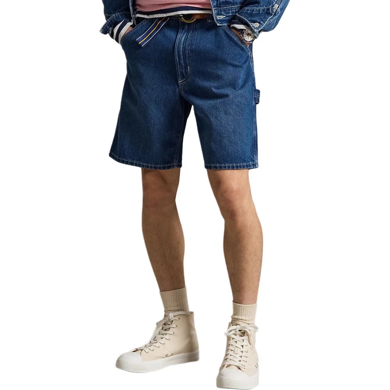 Шорты джинсовые мужские Polo Sport свободного кроя Polo Ralph Lauren, Blue — фото 4
