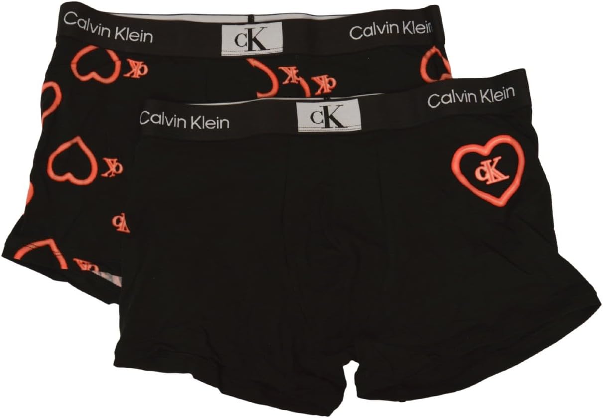 

Мужские трусы-боксеры Calvin Klein CK NP2813O из эластичного хлопка, упаковка из 2 шт., V9U Neon Heart Black / Neon Hearts Grap