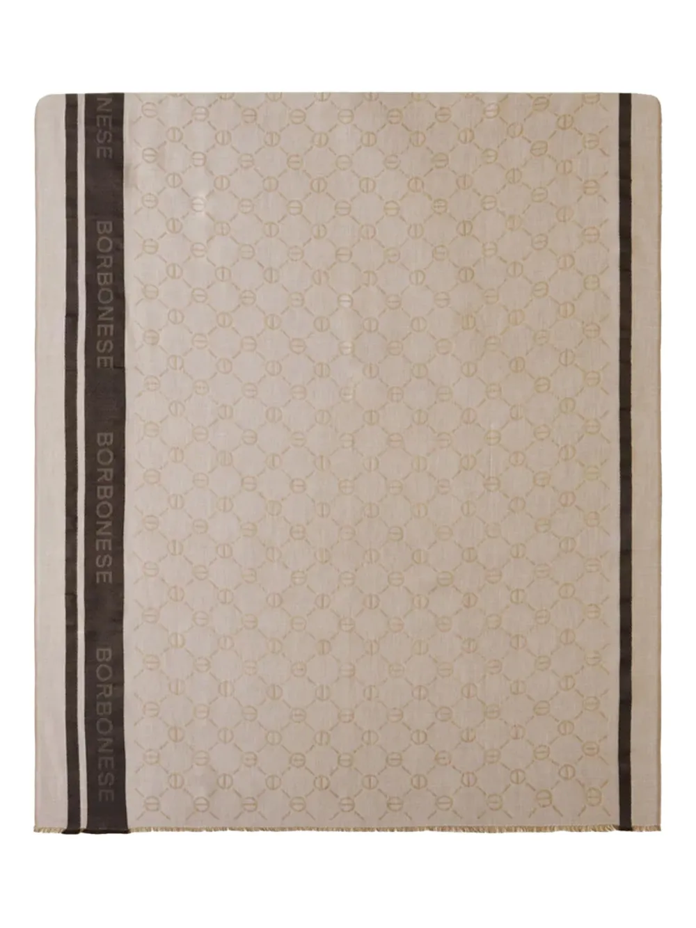 

Шарф с логотипом-монограммой Borbonese, нейтральный