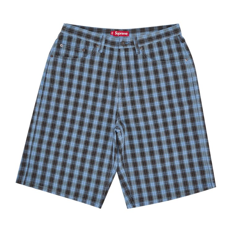 

Шорты Supreme Plaid Baggy Short, синий