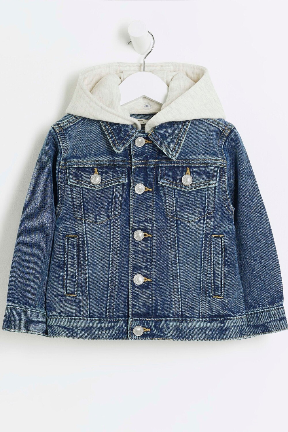

Куртка дальнобойщика с капюшоном для мальчика River Island, синий