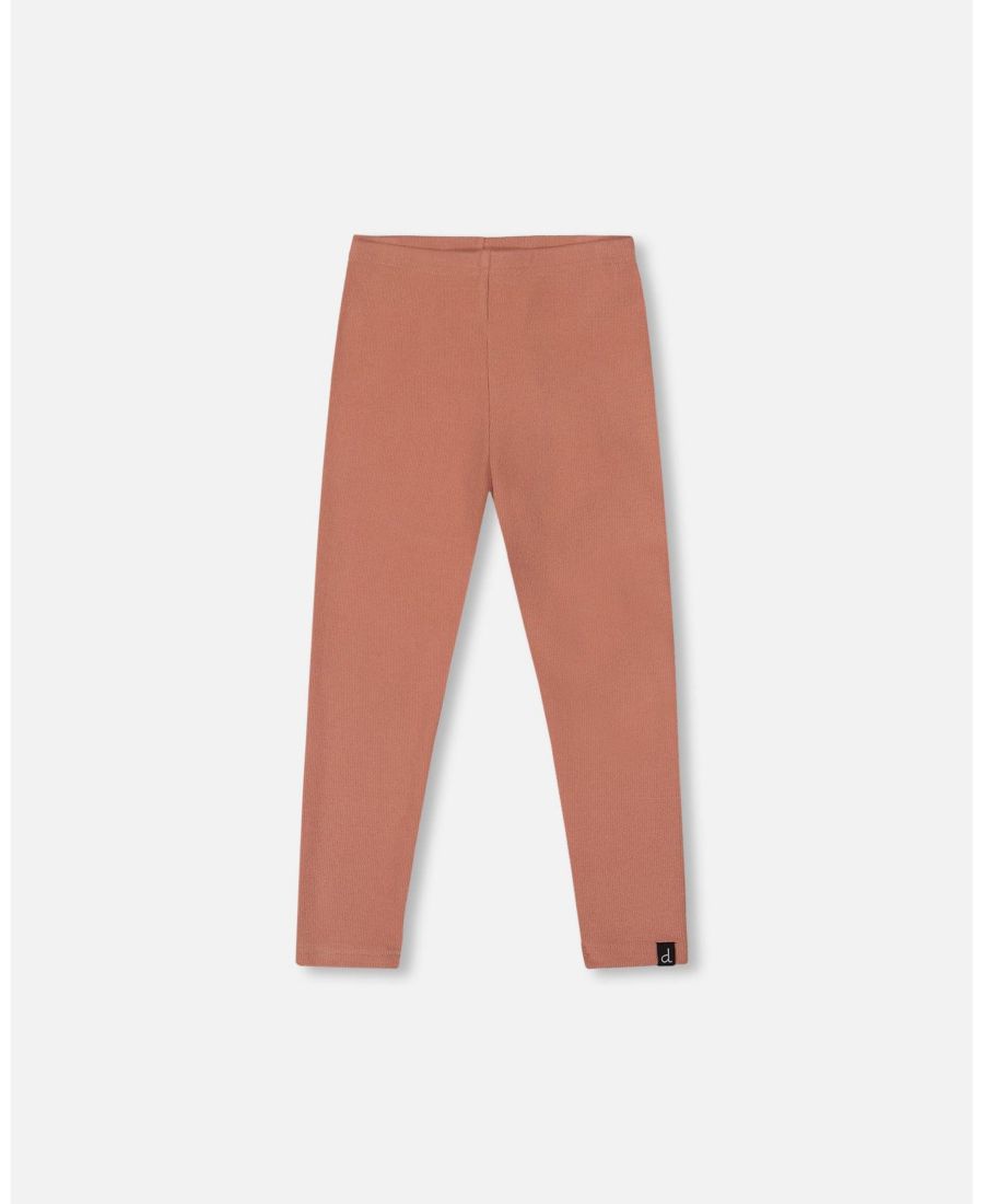 

Мягкие ребристые леггинсы для девочек, пыльно-розовые - для малышек/детей Deux par Deux, Dusty pink
