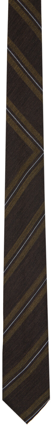 

Галстук в коричневую полоску Dries Van Noten