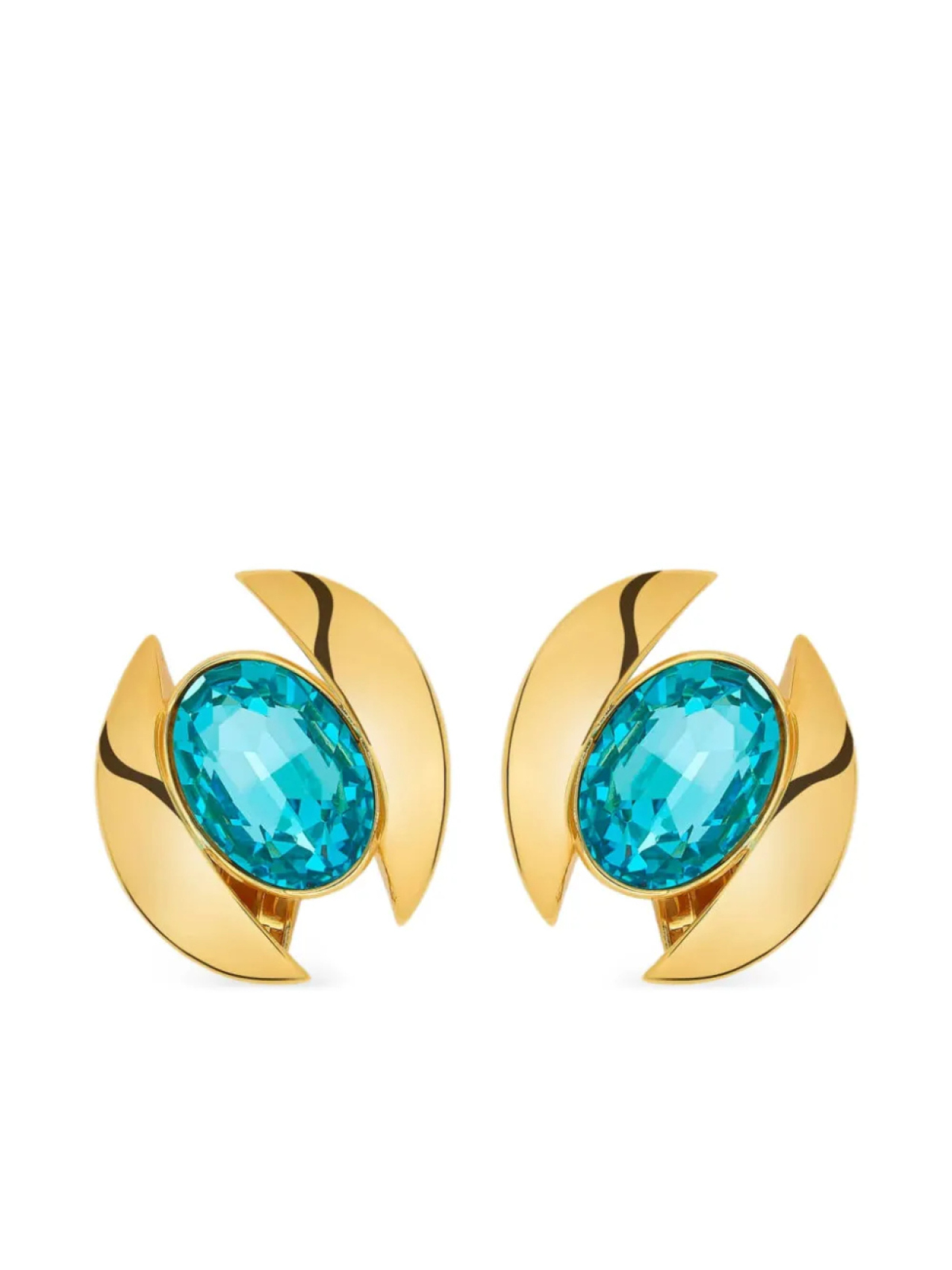 

Oscar de la Renta серьги с кристаллами, золотой