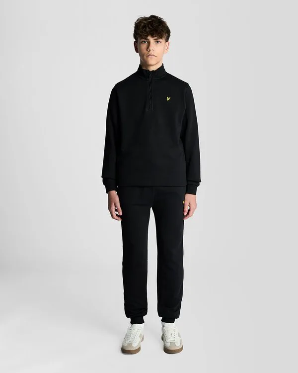 Унисекс толстовка с застежкой-молнией на четверть длины Lyle & Scott, Jet Black — фото 2