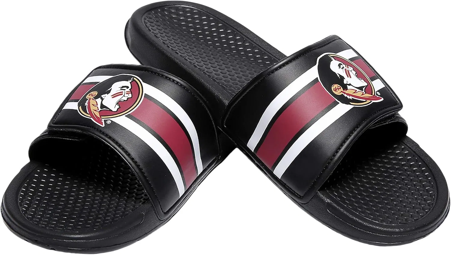 Мужские спортивные тапочки FOCO Legacy Velcro Sport Slide New York Giants Legacy Sport с застежкой-липучкой - размер Large, 2-Black Legacy Stripe — фото 4