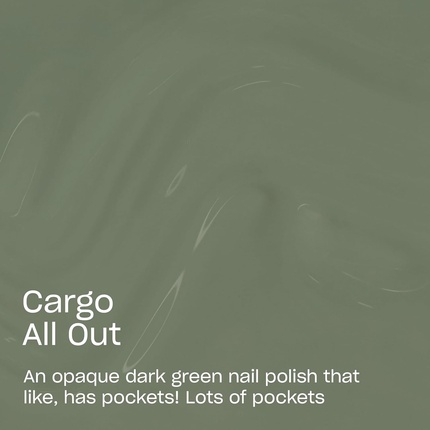 Лак для ногтей Cargo All Out Opaque Cool Army Green Chip Resistant — фото 2