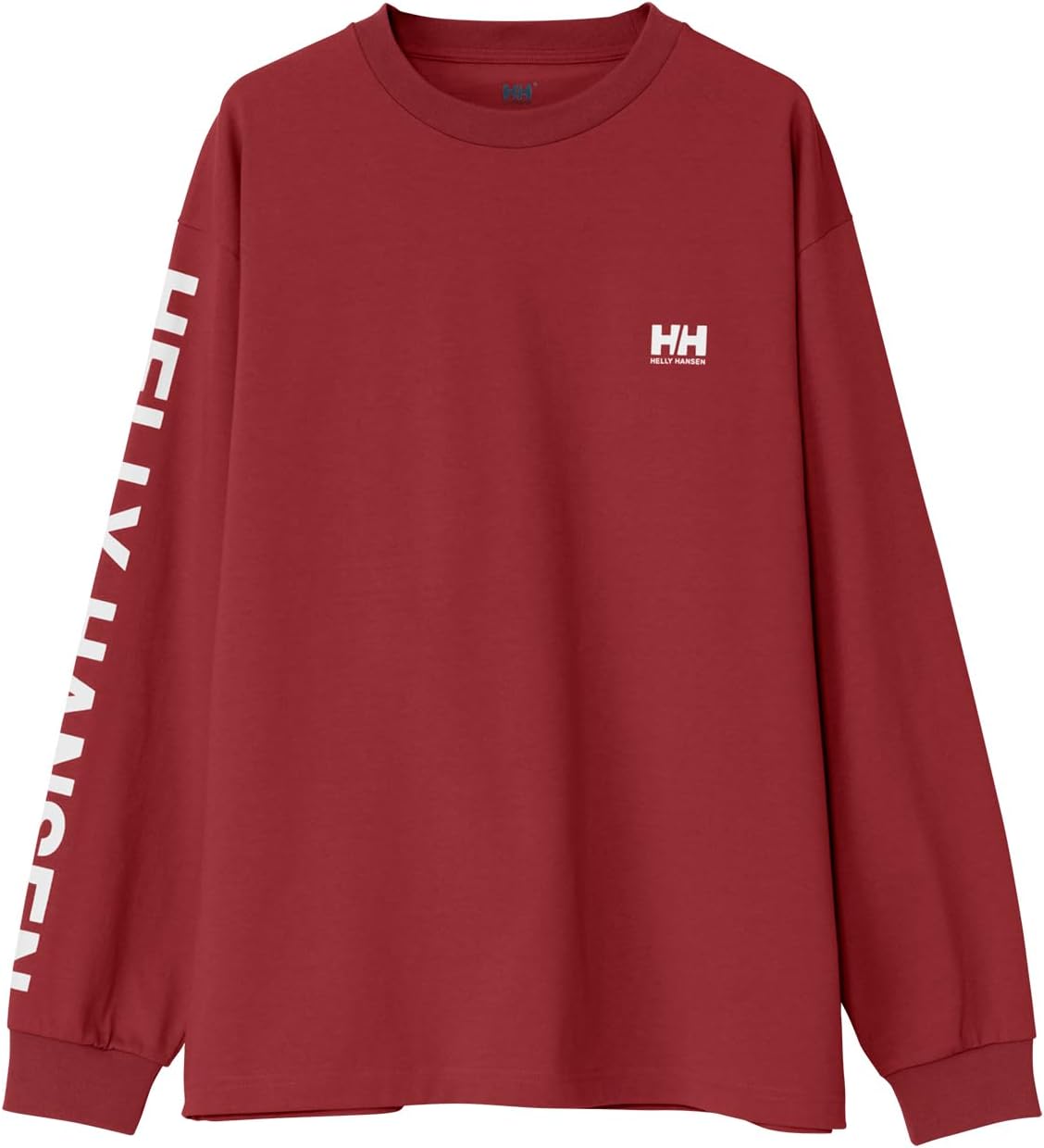 

Футболка с длинным рукавом и надписью Helly Hansen, унисекс, модель HM32578, унисекс, для взрослых, красный