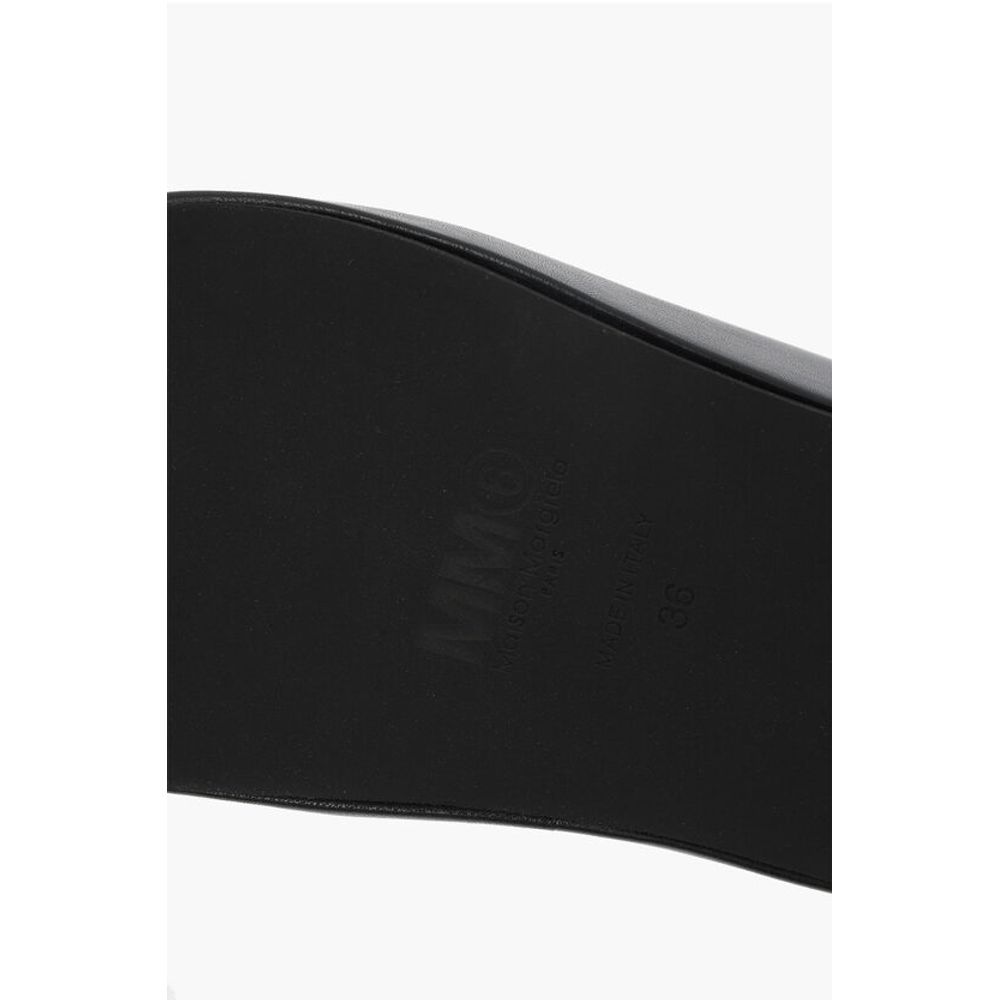 Сандалии из искусственной кожи MM6 Maison Margiela, Black — фото 4