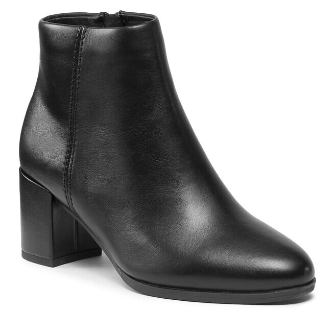 Ботинки женские Clarks Zip кожаные на каблуке, черный