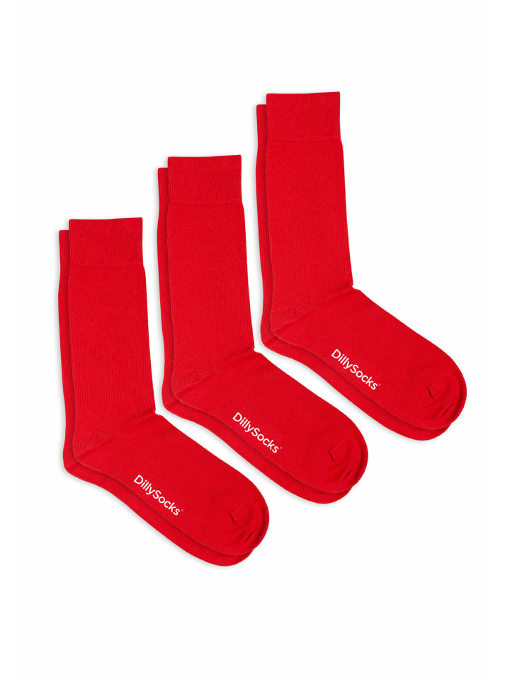 

Носки DillySocks 3er Pack One Color Smooth, цвет smooth ferrari red