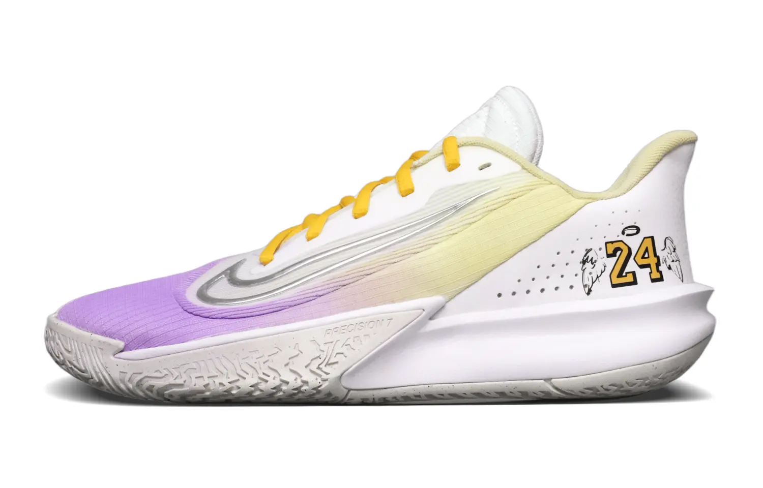 

Баскетбольные кроссовки Precision 7 Basketball Shoes Unisex Low-Top White/Yellow/Purple Nike