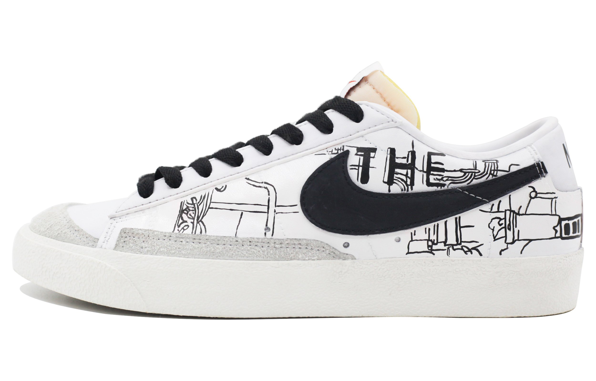 

Кроссовки Nike Blazer Skateboarding Shoes Unisex Low-top Black/White, черный