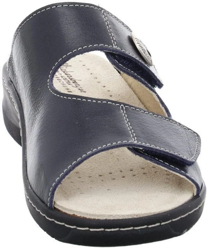 Hickersberger Kräuterschuhe Женские мюли-сандалии Hickersberger Milano из гладкой кожи, уютные домашние тапочки, однотонные мюли Hickesberger красного цвета со сменной стелькой Milano — фото 3