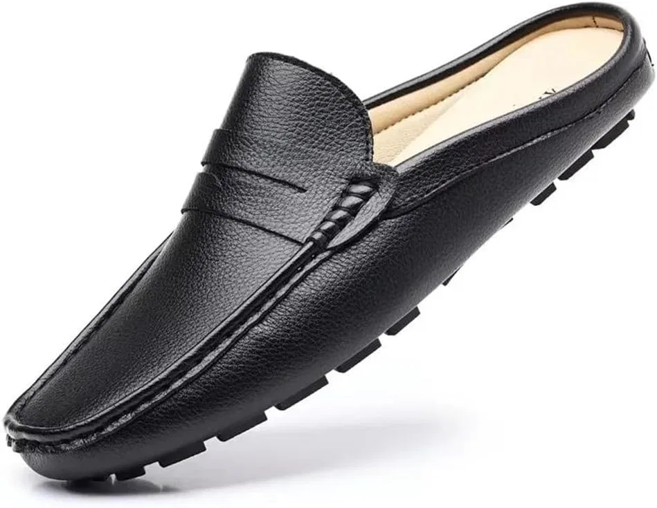 Лоферы мужские кожаные Adhdyuud Penny Loafers, коричневый — фото 4