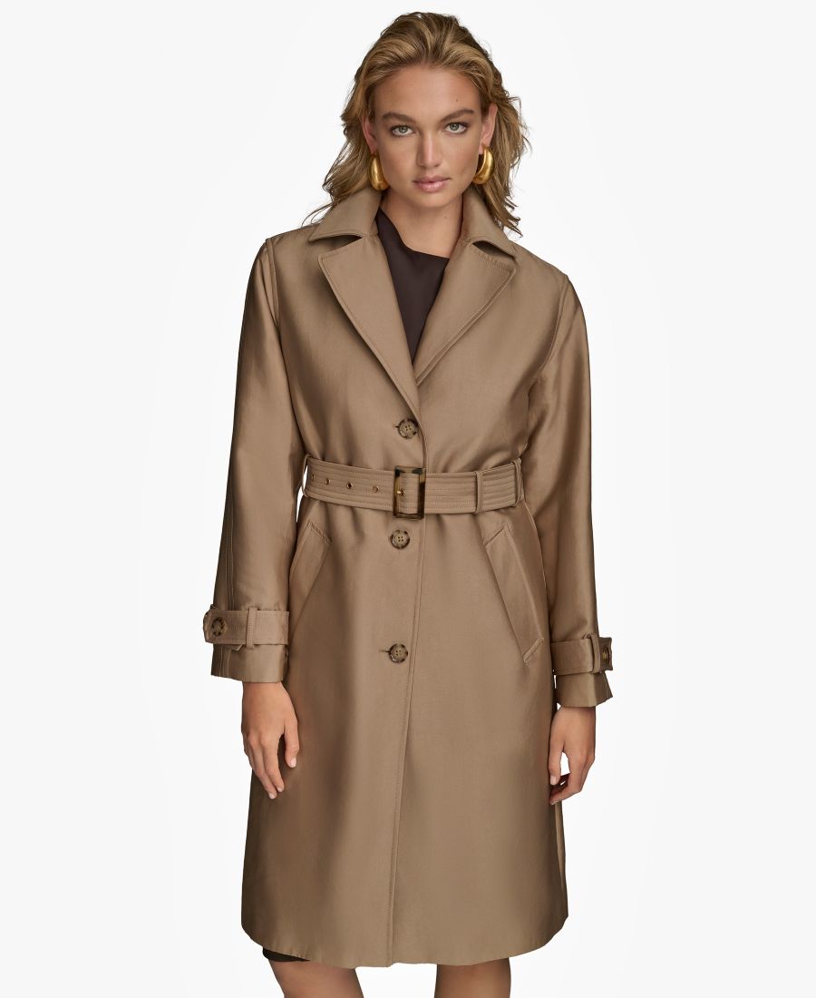 

Женский однобортный тренч с поясом Donna Karan New York, Khaki