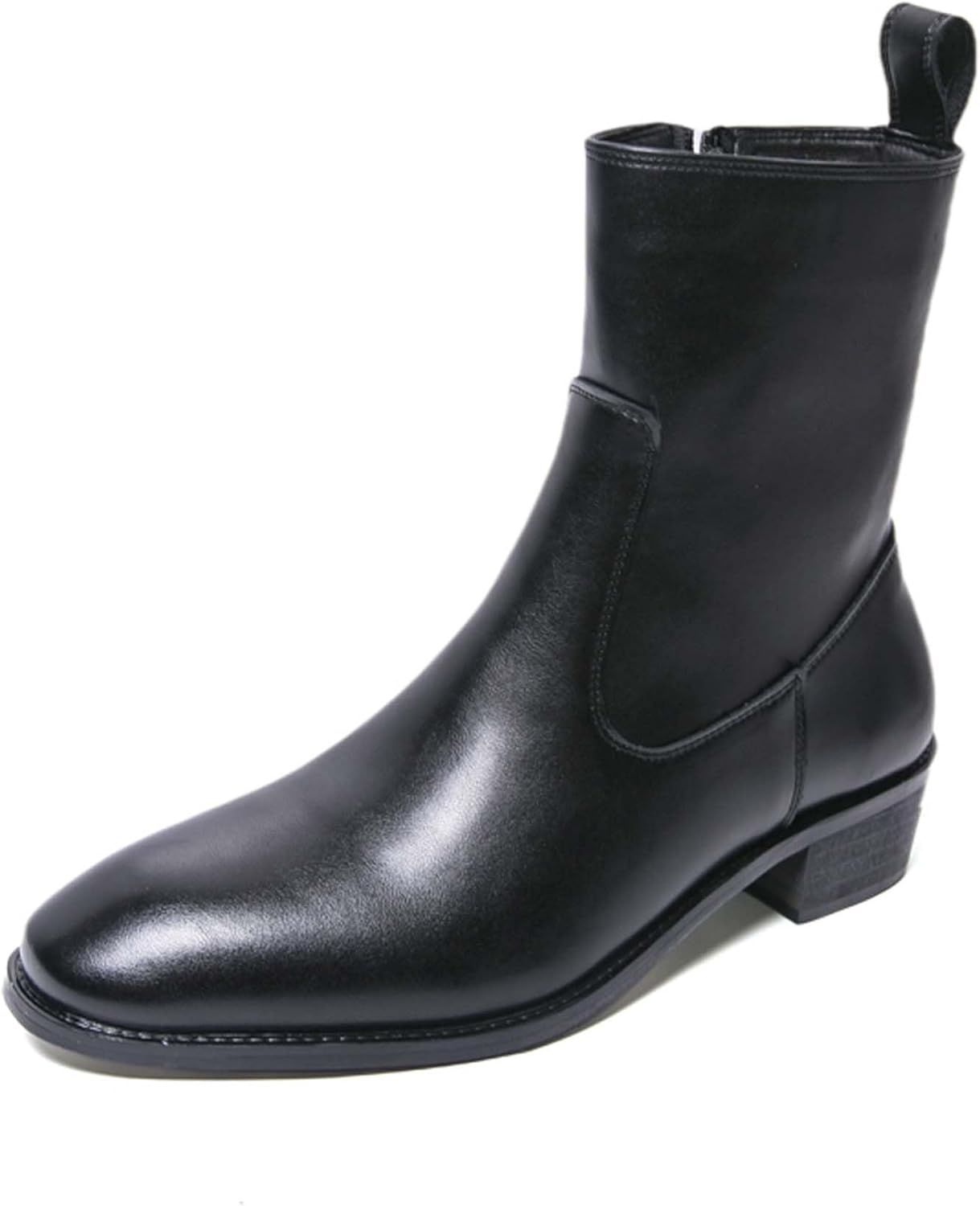 

Мужские модные челси ботинки городские бизнес-кэжуал кожаные ботинки против скольжения, повышающие рост, для офиса, вечеринок, встреч, свадеб, банкетов, форменной обуви, классические туфли Generic, черный