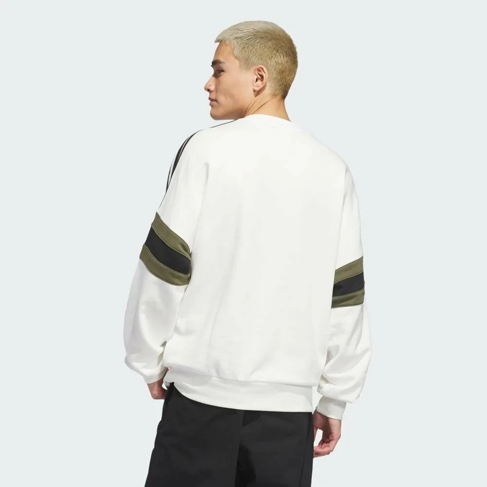 Винтажная толстовка для скейтбординга с круглым вырезом Adidas, white — фото 4