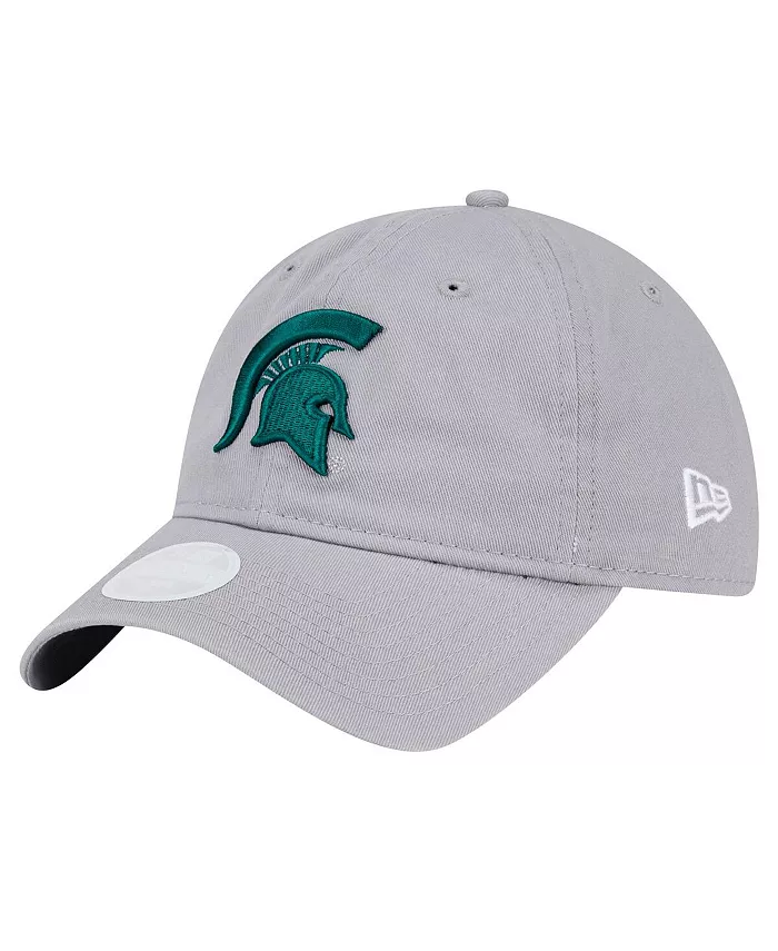 

Женская регулируемая кепка 9TWENTY Michigan State Spartans серого цвета с логотипом New Era