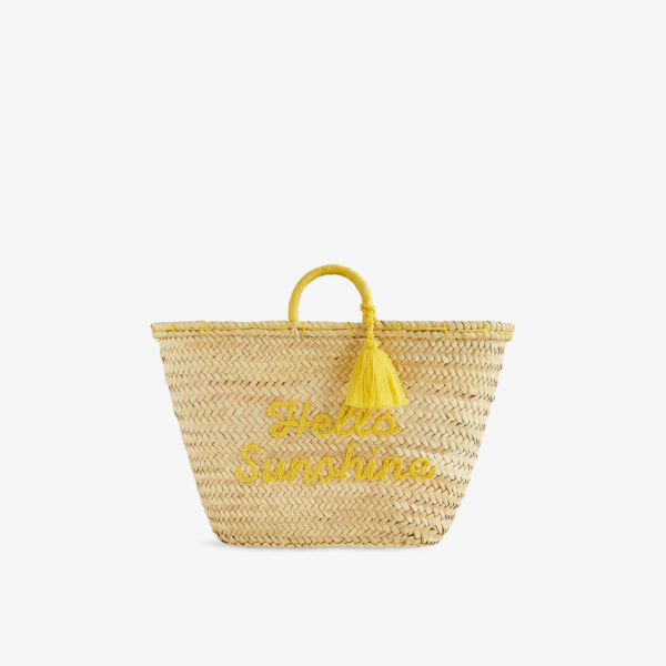 

Сумка-корзина Staycay с пальмовым листом Boutique Bonita, желтый