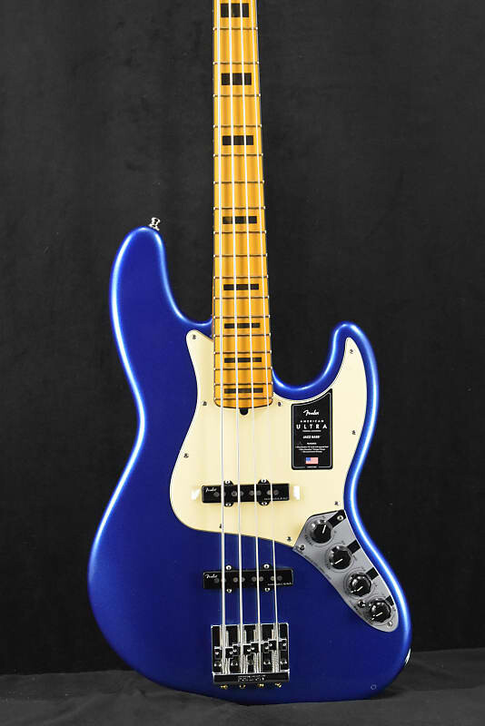 

Басс гитара Fender American Ultra Jazz Bass Cobra Blue Maple Fingerboard