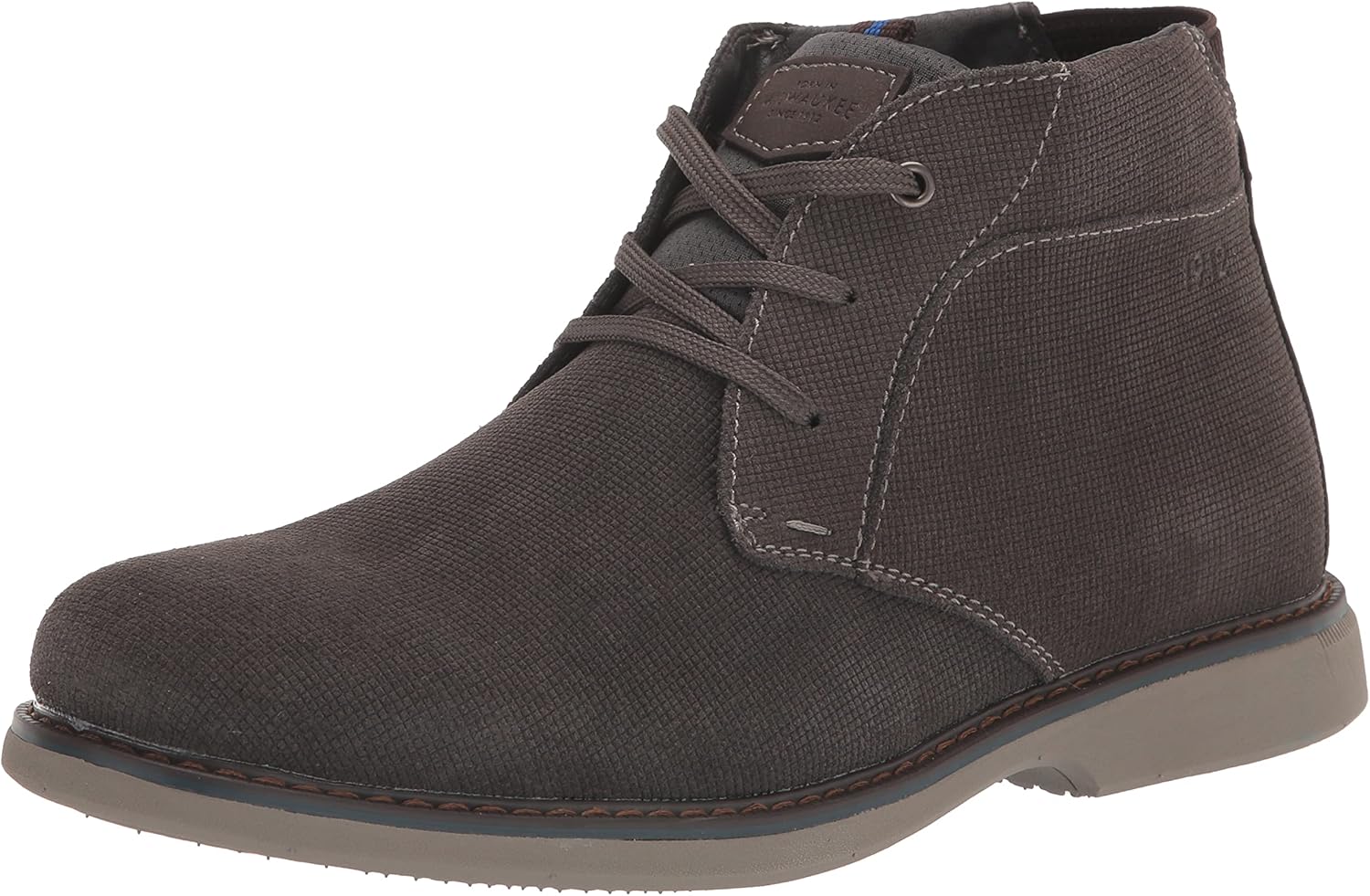 

Мужские ботинки Nunn Bush Otto Plain Toe Chukka из легкой водоотталкивающей замши, серый