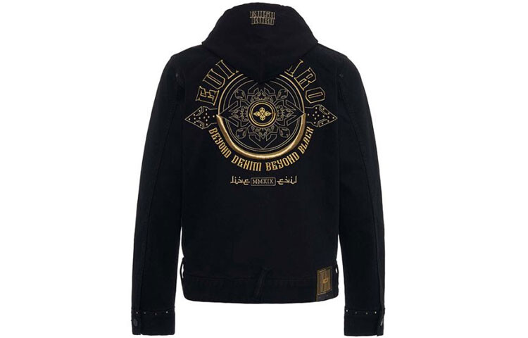 

Джинсовая куртка мужская черная Evisu, черный
