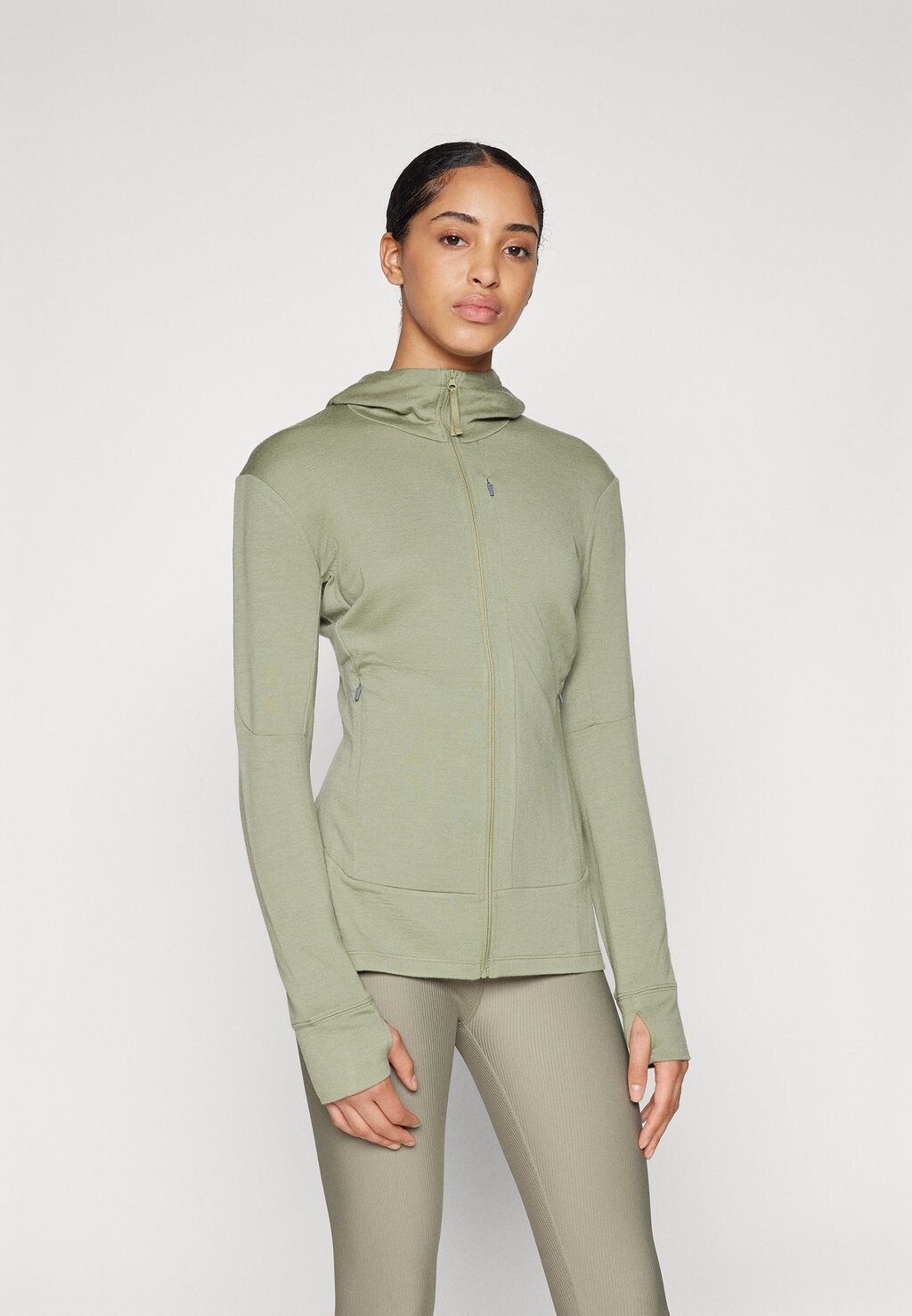 

Толстовка на молнии WOMEN QUANTUM ZIP HOODIE Icebreaker, хаки