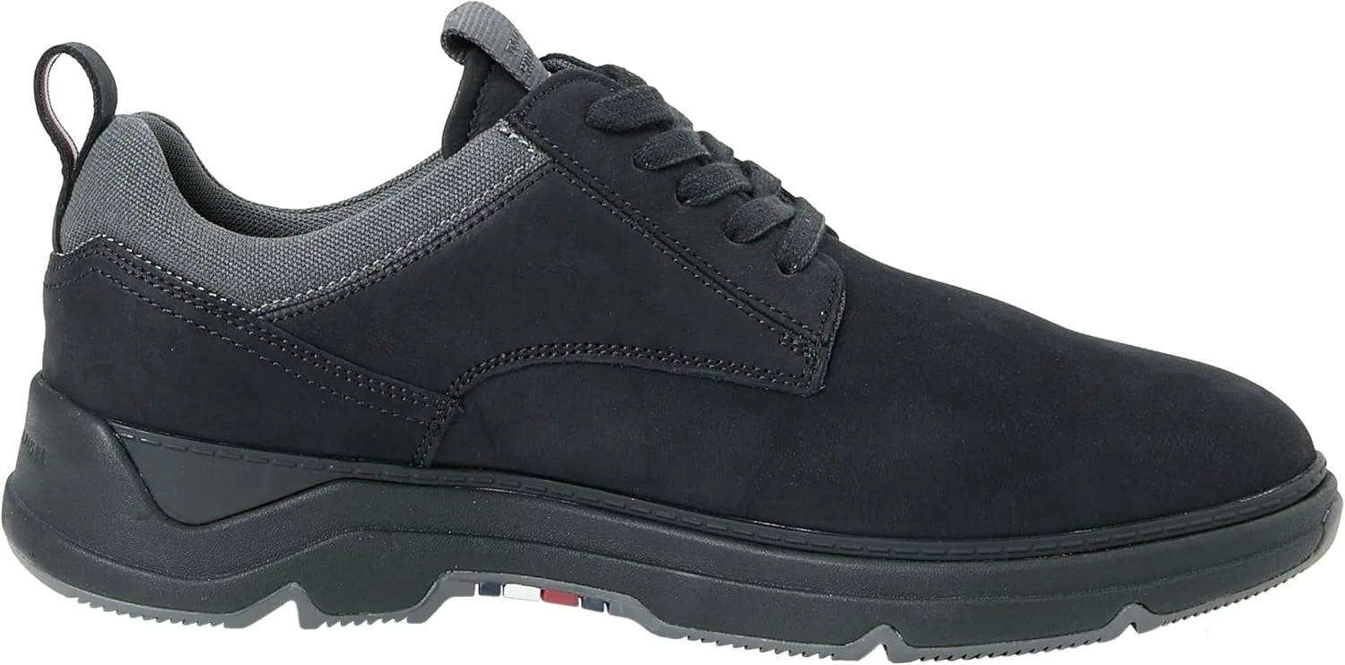 Мужские кожаные туфли Tommy Hilfiger Driver Shoe Mix Hybrid Leather Shoe, Black — фото 4