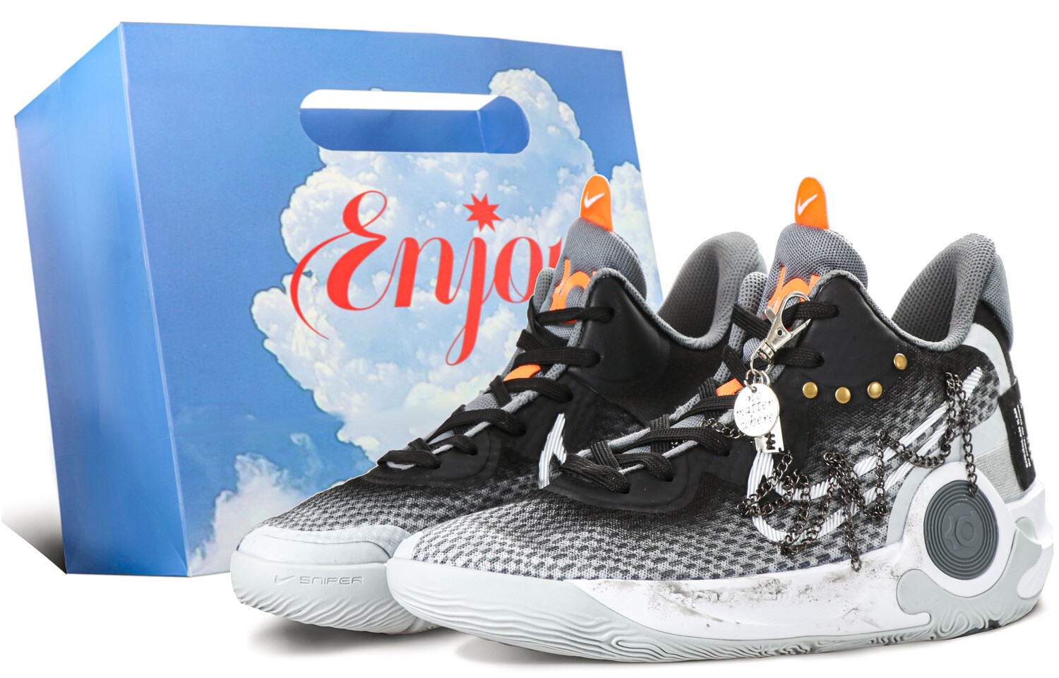 

Баскетбольные кроссовки KD Trey 5 IX унисекс средней высоты, черные/серые Nike