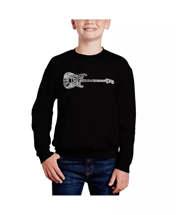 

Rock Guitar — толстовка с круглым вырезом Big Boy's Word Art La Pop Art, красный