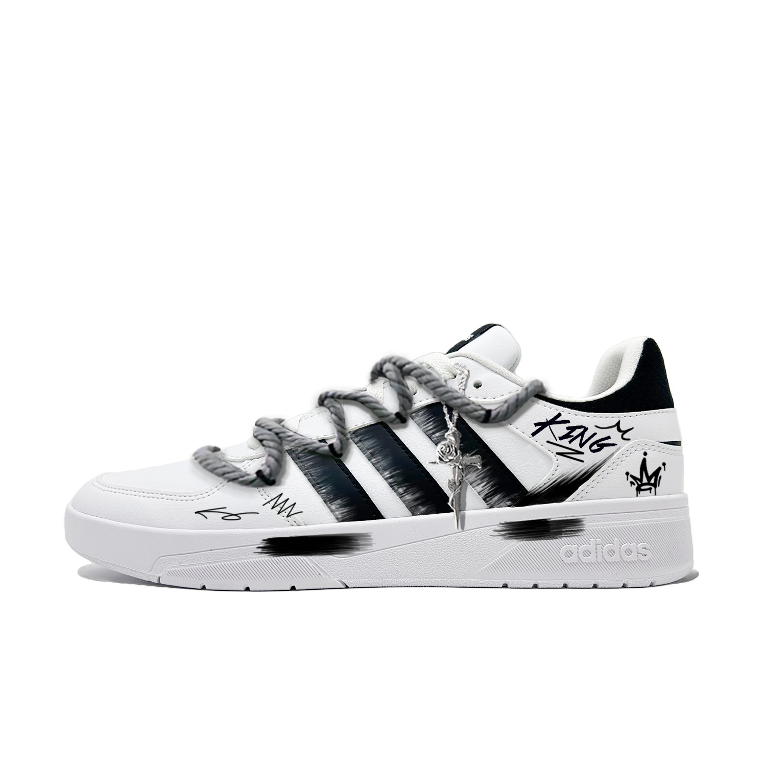 

Кроссовки для скейтбординга Courtbeat, низкие, мужские, черные Adidas Neo, Black